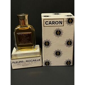 Vintage CARON Fleurs de Rocaille Extrait 1/4 oz Perfume Paris w/ Box Rare